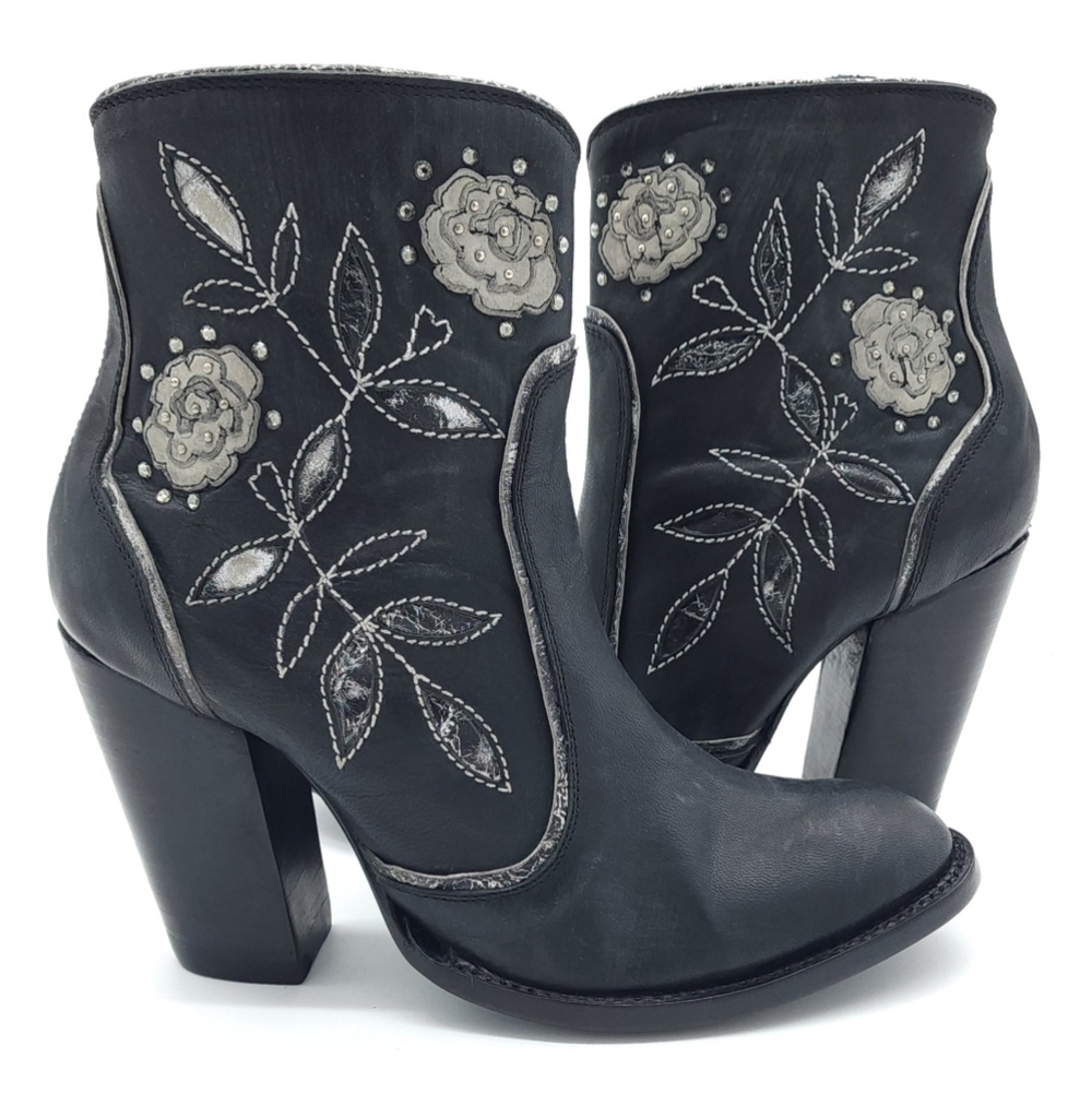 Old Gringo Marillyn Short 6 Inch Black Heeled Boot Women's Size 7 B